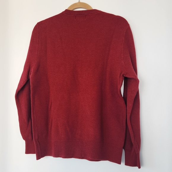 Red Knit Pullover Sweater - Picture 2 of 2